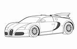 Bugatti Coloring Pages Veyron Car Getdrawings sketch template