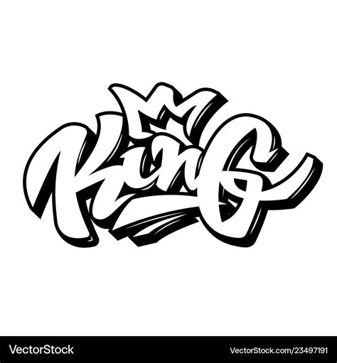 king lettering royalty  vector image vectorstock