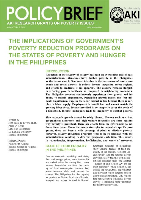 implications  governments poverty reduction programs