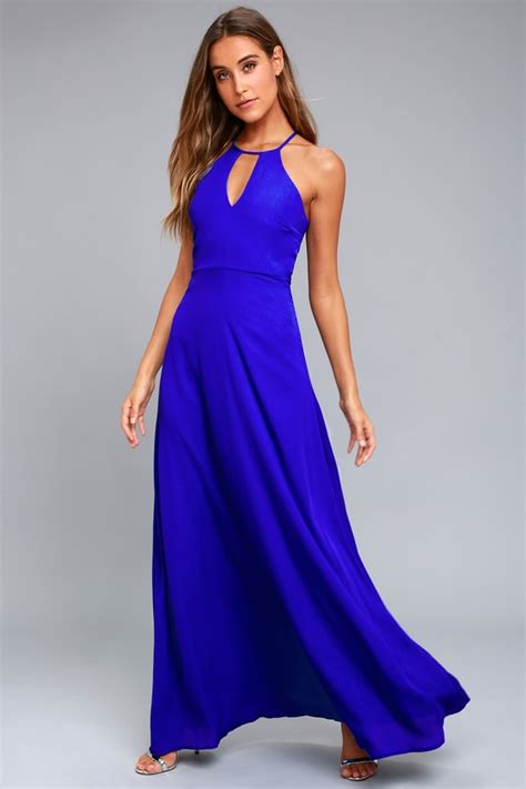 Lovely Royal Blue Dress Maxi Dress Gown Formal Dress Lulus