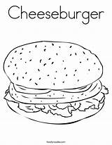Coloring Pages Cheeseburger Burger Worksheet Mcdonalds Hamburger Hungry Print Keju Hamburguesa Color Printable Template Favorites Outline Noodle Built California Usa sketch template