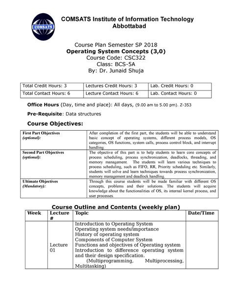 outline eqeqe comsats institute  information technology