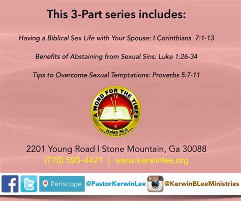 Lets Talk About Sex – Kerwin B Lee Ministries