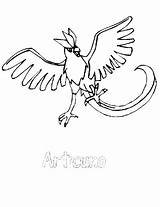 Articuno Pokemon Coloring Pages Getcolorings sketch template