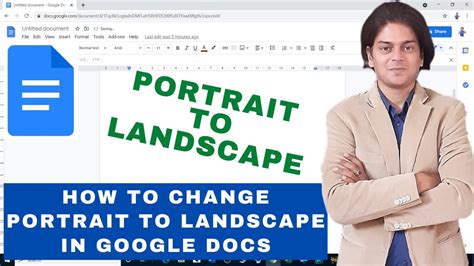 change portrait  landscape  google docs   change page