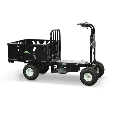 electric powered ride  cart  cu ft utility hopper overland carts
