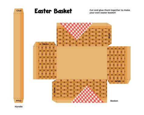 easter basket cutouts printables     printablee