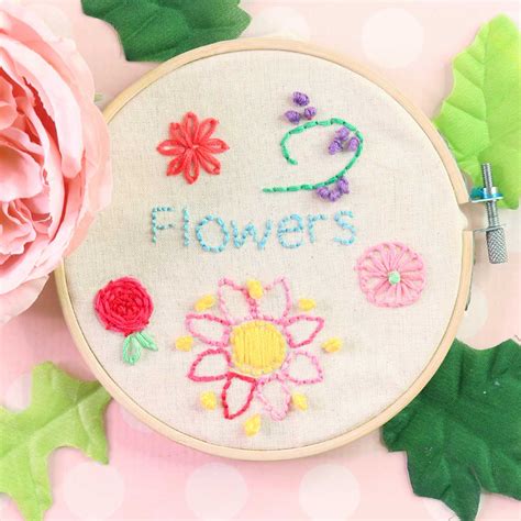 embroidery flowers   easiest  beginners treasurie