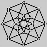 Hypercube Tesseract sketch template