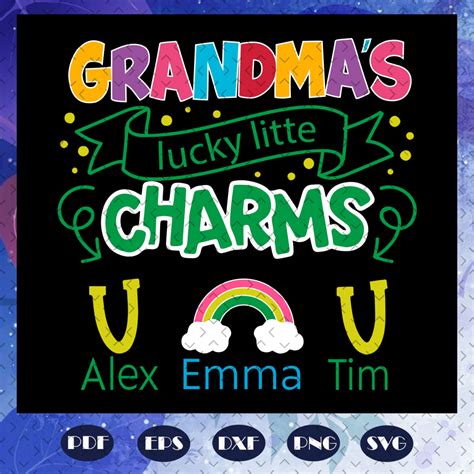 Grammys Lucky Charm Grammy Svg Grandma Svg Mother T M Inspire