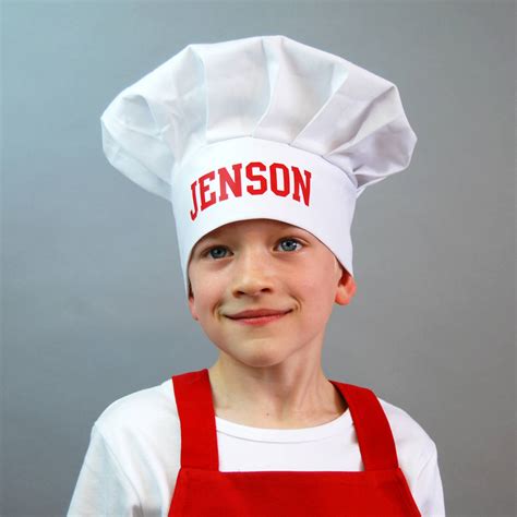 personalised childrens chef hat  simply colors notonthehighstreetcom