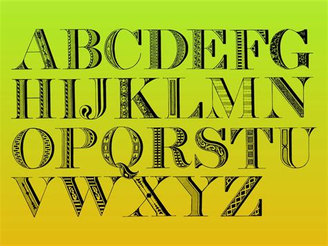 decorative alphabet vector art graphics freevectorcom