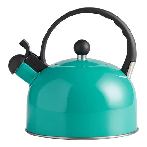 aqua enamel tea kettle world market