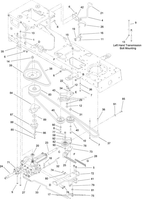 toro lx deck belt diagram