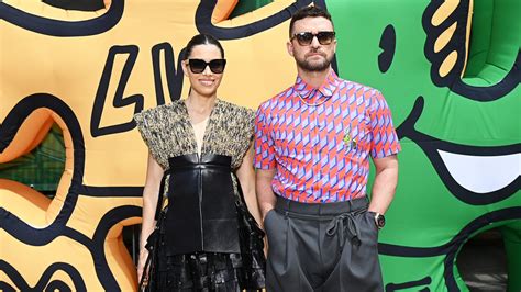 Justin Timberlake And Jessica Biels Stylish Looks At Paris Fashion