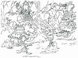 Coloring Pages Jungle Rainforest Waterfall Kids Print Printable Tropical Scene Ancient Drawing Safari City Monkey Forest Overgrown China Bison Finding sketch template