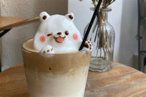 followers  korean cafe  super cute coffee art