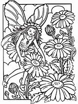 Coloring Pages Fantasy Fairy Fairies Flower Adults Kids Garden Colouring Printable Sheets Book Template Print Adult Flowers Thumbelina Printing Color sketch template
