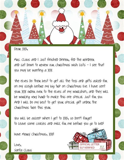 printable blank santa claus  large images christmas letter
