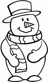 Snowman Frosty sketch template