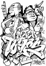 Coloring Graffiti Pages Adults Getcolorings sketch template