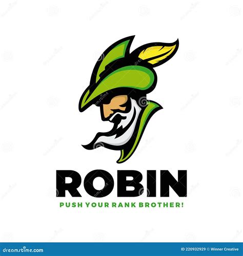 robin hood mascot  sport logo design vector stock vector