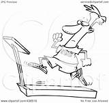 Treadmill Man Cartoon Outline Sprinting Clip Toonaday Illustration Royalty Rf 2021 sketch template