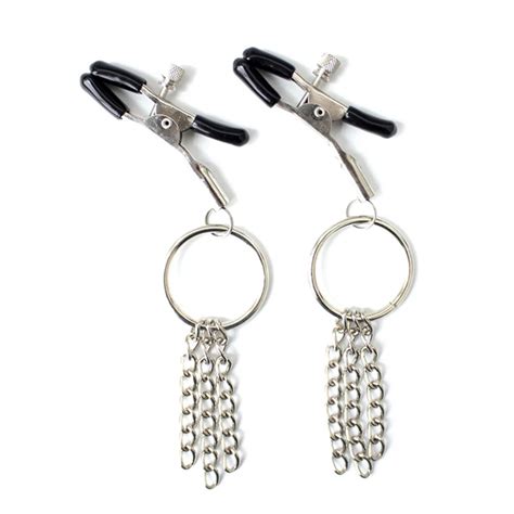 Nipple Clamps With Metal Tassels Adult Games Sex Products For Woman