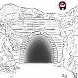 Tunnel Tunel Drawing Abandoned Drawings Sketches Make Choose Board Old Color Scary sketch template