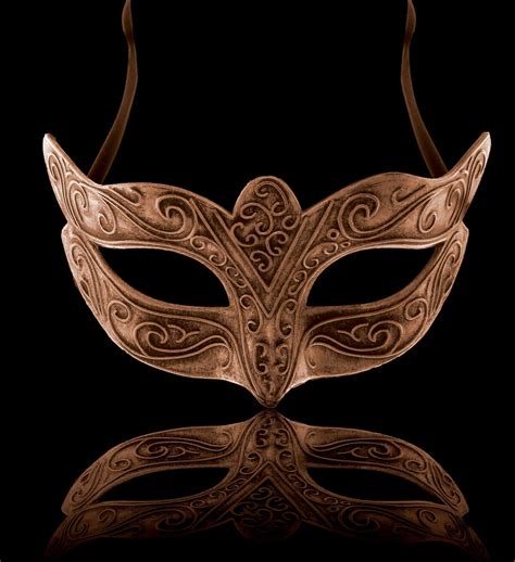 venetian metallic masquerade ball mask copper steampunk cota global