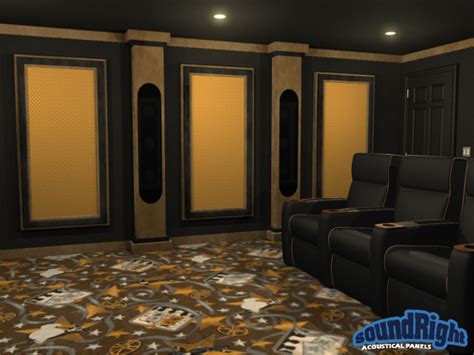 acoustical framed wall panels  home theaters