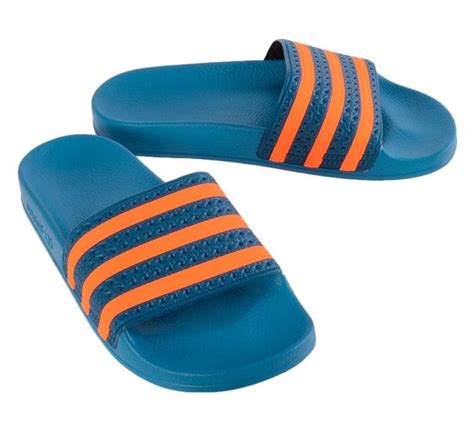 adidas adilette slippers mannen maat  donkerblauworanje bolcom