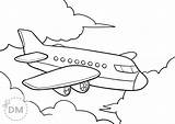 Ausmalen Flugzeug Fahrzeuge Wolken sketch template