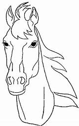 Horse Coloring Pages Head Face Printable Drawings Drawing Horses Realistic Colouring Simple Outline Adult Color Derby Books Para Stencils Caballos sketch template