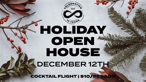 holiday open house infinity beverages winery distillery
