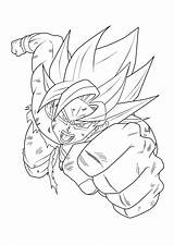 Goku Lineart Dbz Caderno sketch template