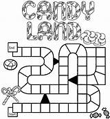 Candyland Coloring Game Pages Board Printable Games Kids Candy Land Monopoly Color Hunger Colouring Clipart Drawing Word Search Sheets Printables sketch template