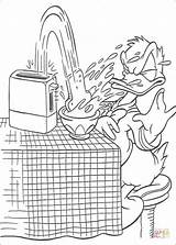 Coloring Donald Pages Duck Naughty Bread Printable Books Supercoloring Book sketch template