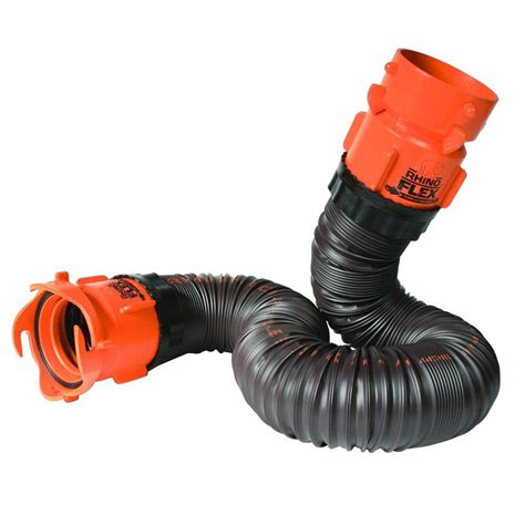 camco rhinoflex  ft sewer hose extension kit  coupler   home depot