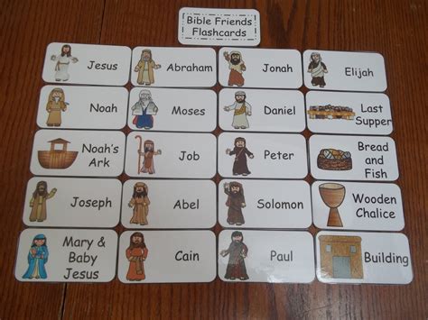 characters   bible flash cards preschool