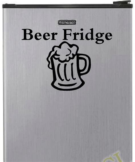 shipping beer fridge vinyl decal sticker  mini refrigerator decoration  wall