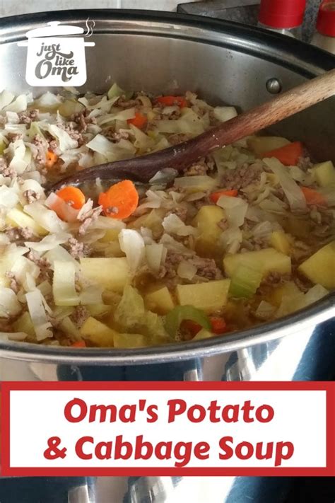 oma s potato and cabbage soup made just like oma ️