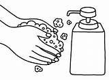 Hands Washing Coloring Hand Pages Wash Soap Drawing Printable Kids Sanitizer Para Colouring Ausmalen Liquid Lavar Color Sheets Da Sink sketch template