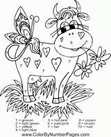Color Numbers Number Coloring Pages Summer Printables Printable Colour Kids Cow Adults Colouring Adult Books Sheets раскраска Print Library Clipart sketch template
