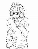 Death Note Coloring Lineart Deviantart Designlooter Drawings 780px 45kb sketch template