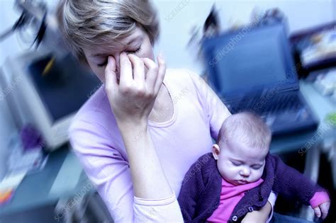 Stressed Mother Stock Image M245 1232 Science Photo Library