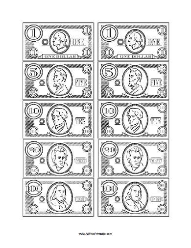 printable pictures  money  printable templates