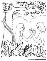 Coloring Garden Eden Printout Serpent sketch template