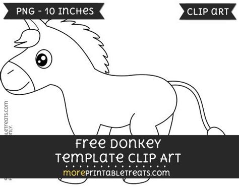 donkey template clipart clip art templates printable