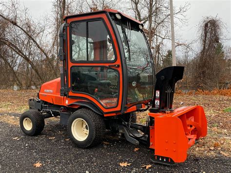 kubota  enclosed  ride  snow blower sweeper tractor